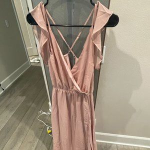 tobi blush pink long dress size xs